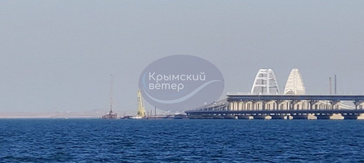 В мережі показали, як окупанти намагаються захистити Кримський міст